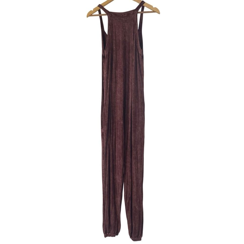Indigo Thread Co Jumpsuit Womens L Mauve Mineral Wash Harem Boho Wide Leg USA - Picture 2 of 9